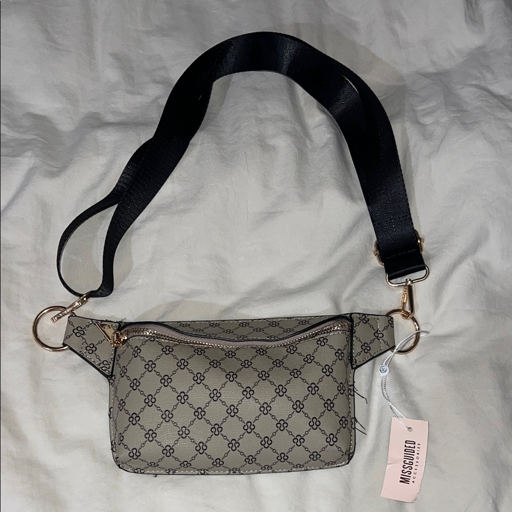 Missguided Black and Tan belt bag